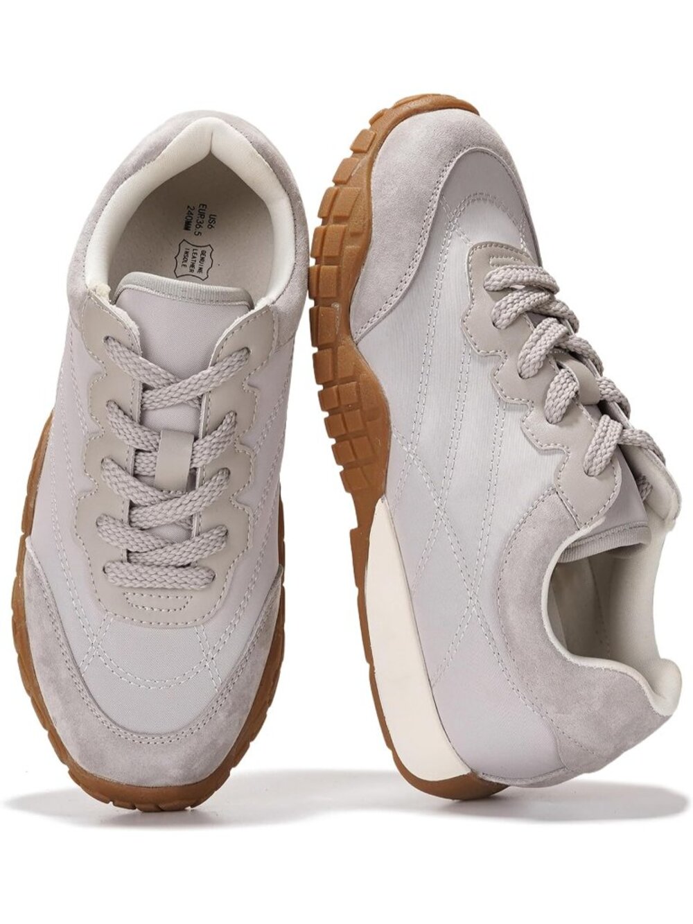 Project Cloud Women's Grey Hitop Closed Toe Memory Foam Insole Fashion Sneakers
